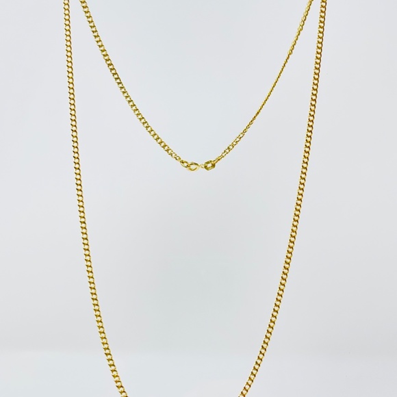 22inch,14k Gold Curb Chain Necklace - Picture 3 of 17